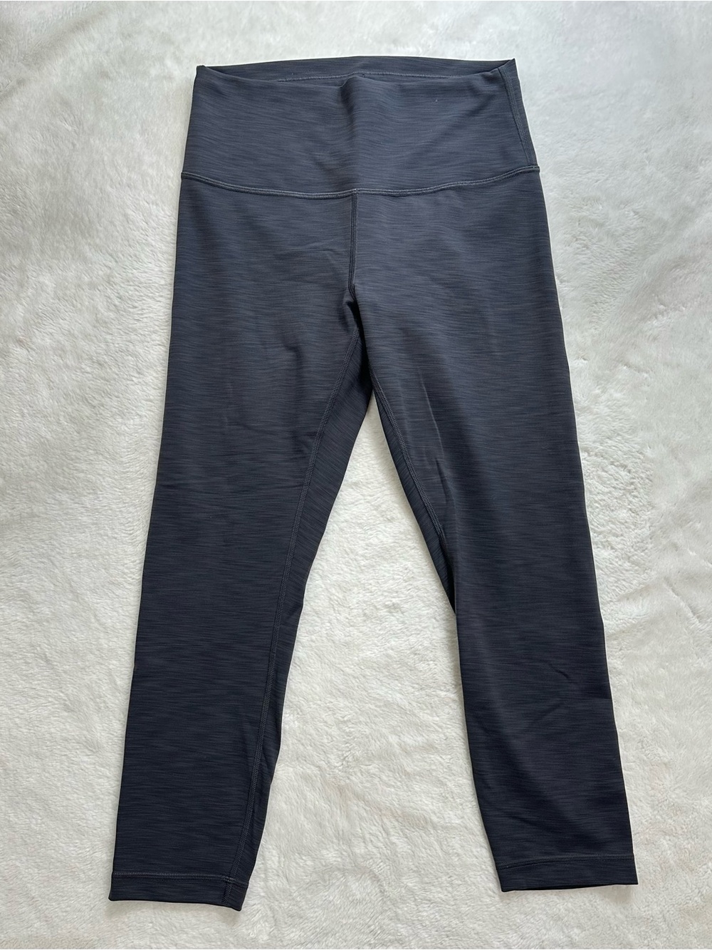 Lululemon Wunder Train HR Crop 23" Heathered Graphite Grey Size 8